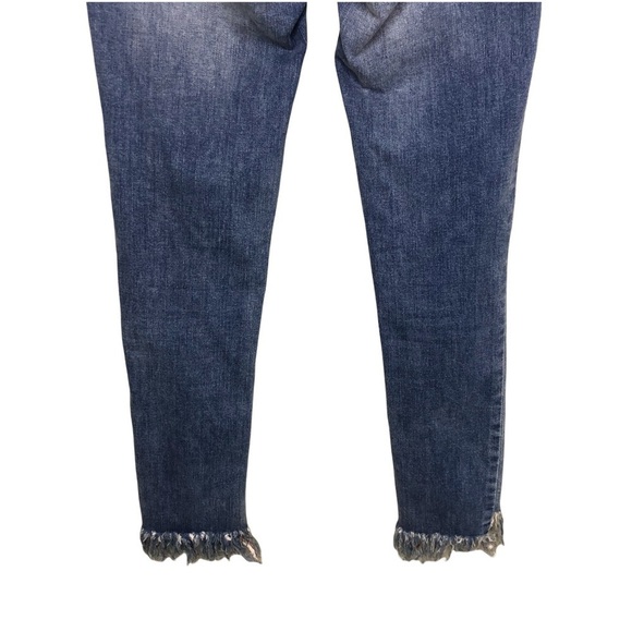 Free People Great Heights Frayed Skinny Jeans Size 24 OB661483 Raw Hem - Picture 10 of 13